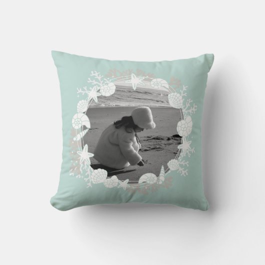 シェルクリスマスリース枕 クッション (正面)