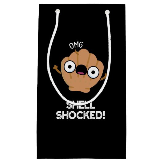 シェルショックおもしろいシーシェルプンダークBG スモールペーパーバッグ (正面)