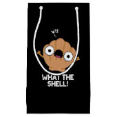 シェルシーおもしろいシェルプンダークブルーグ スモールペーパーバッグ (正面)