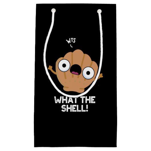 シェルシーおもしろいシェルプンダークブルーグ スモールペーパーバッグ (正面)