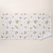 シェルスタフィッシュサンおもしろい文字砂岩ID918 ビーチタオル (正面)