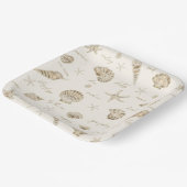 シェルスタフィッシュサンおもしろい文字砂岩ID918 ペーパープレート (傾斜あり)