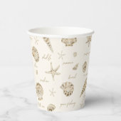 シェルスタフィッシュサンおもしろい文字砂岩ID918 紙コップ (右)