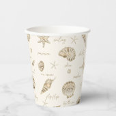 シェルスタフィッシュサンおもしろい文字砂岩ID918 紙コップ (正面)