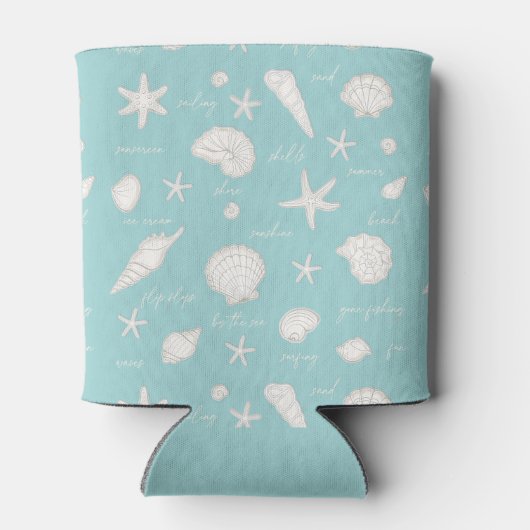 シェルスターフィッシュサンおもしろい文字アイボリーID918 缶クーラー (裏面)