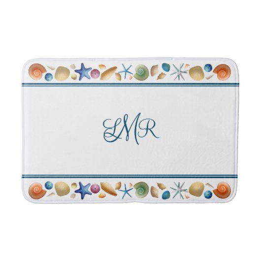 シェルストライプとバスマット バスマット (正面)