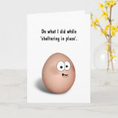 シェルタリングをしています。カユーモアのあるード カード (黄色い花)