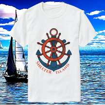 シェルターアイランド、NY船の車輪といかり