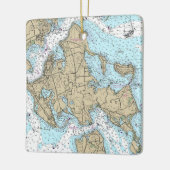 シェルターアイランドNYチャートクリ航海のスマス セラミックオーナメント (左)