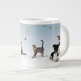 シェルターカスタムスターをフィーチャーしたマグカップ ジャンボコーヒーマグカップ