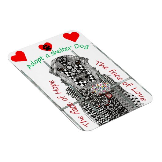 シェルタードッグマグネットを採用3"x4" マグネット (右側)