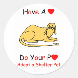 シェルター動物を養子にする ラウンドシール