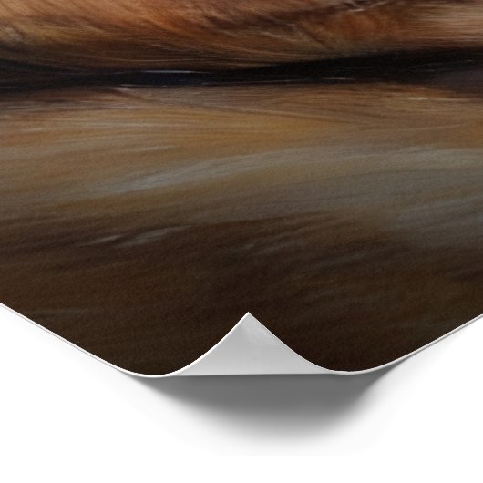 シェルター犬のアートポスターが大好き ポスター (角)