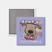 シェルター犬を飼い、犬を愛する マグネット (正面/裏面)