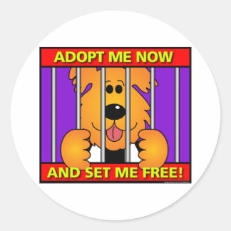 シェルター犬 ラウンドシール