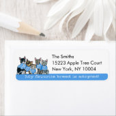 シェルター猫オフリーシュアート™ブルータグライン ラベル (インサイチュ)