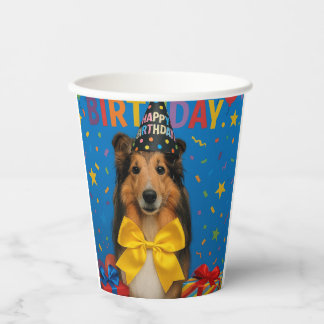 シェルティの誕生日パーティー 紙コップ