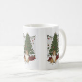 シェルティーとクリスマスツリー コーヒーマグカップ (正面右)