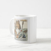 シェルティーと本 コーヒーマグカップ (正面左)