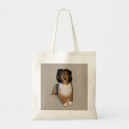 シェルティーミックス犬の肖像画 トートバッグ