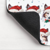 シェルティー犬のクリスマススター マウスパッド (コーナー)