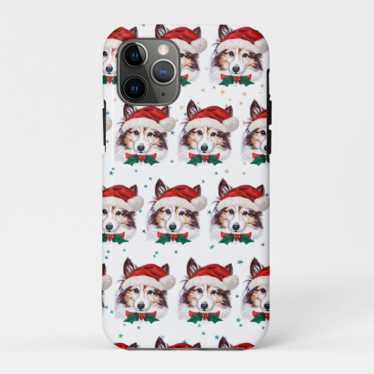シェルティー犬のクリスマススター Case-Mate iPhoneケース (裏面)