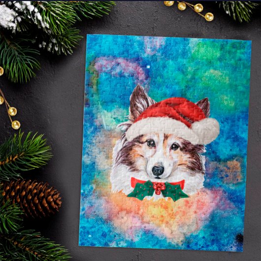 シェルティー犬のクリスマス ジグソーパズル