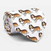 シェルティー カートゥーン 犬 パターン ネクタイ (ロール)
