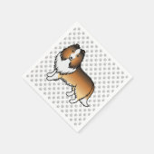 シェルティー+キャラクター+犬+足 スタンダードカクテルナプキン (角)