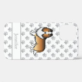 シェルティー+名前 カートゥーン 犬 イラスト Case-Mate iPhoneケース (裏面 (横))
