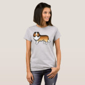 シェルティー 子犬 カートゥーン イラスト Tシャツ (正面フル)