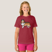 シェルティー 子犬 カートゥーン Tシャツ (正面フル)