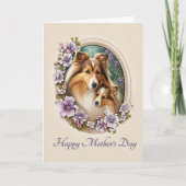 シェルティー 母の日 カード (正面)