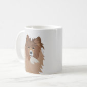シェルティー 犬 コーヒーマグカップ (正面左)