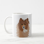 シェルティー 犬 コーヒーマグカップ (左)