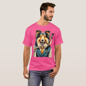 シェルティー 犬 シガー ウィスキー Tシャツ (正面フル)