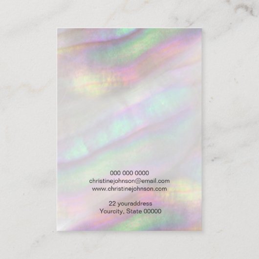 シェルデザインディスプレイカード 名刺 (裏面)