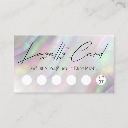 シェルデザインロイヤリティカード 名刺 (正面)