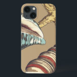 シェルトリオオンカーキ iPhone 13ケース<br><div class="desc">ミーガン・メイガーは彼女のアート作品シンプルで知られている。黄色い素晴らしヒトデと青と赤のコンチシェルで海の命を捉えた装飾芸術のイメージ。ザズル素晴らし製品のカーキ色でこのアートプリントを今日取得。</div>