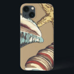 シェルトリオオンカーキ iPhone 13ケース<br><div class="desc">ミーガン・メイガーは彼女のアート作品シンプルで知られている。黄色い素晴らしヒトデと青と赤のコンチシェルで海の命を捉えた装飾芸術のイメージ。ザズル素晴らし製品のカーキ色でこのアートプリントを今日取得。</div>