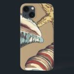 シェルトリオオンカーキ iPhone 13ケース<br><div class="desc">ミーガン・メイガーは彼女のアート作品シンプルで知られている。黄色い素晴らしヒトデと青と赤のコンチシェルで海の命を捉えた装飾芸術のイメージ。ザズル素晴らし製品のカーキ色でこのアートプリントを今日取得。</div>