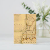 シェルトンとケンセットのインディアナ州の地図 ポストカード (スタンド正面)