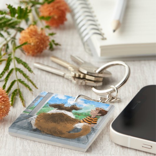 シェルドンとダヴィリラックスーの キーホルダー (正面右)