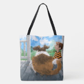 シェルドンとダヴィリラックスーの トートバッグ (裏面)