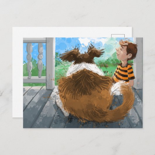 シェルドンとダヴィリラックスーの ポストカード (正面/裏面)