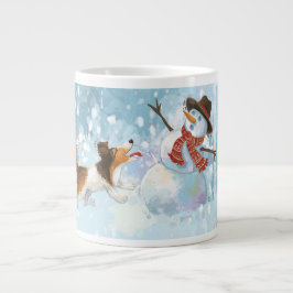 シェルドンと雪だるま ジャンボコーヒーマグカップ