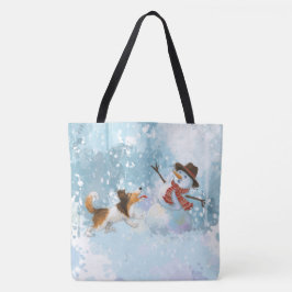シェルドンと雪だるま トートバッグ