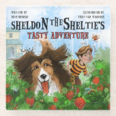 シェルドンシェットランド・ シープドッグ ガラスコースター (正面)