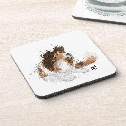 シェルドンシェットランド・ シープドッグ コースター (左側)