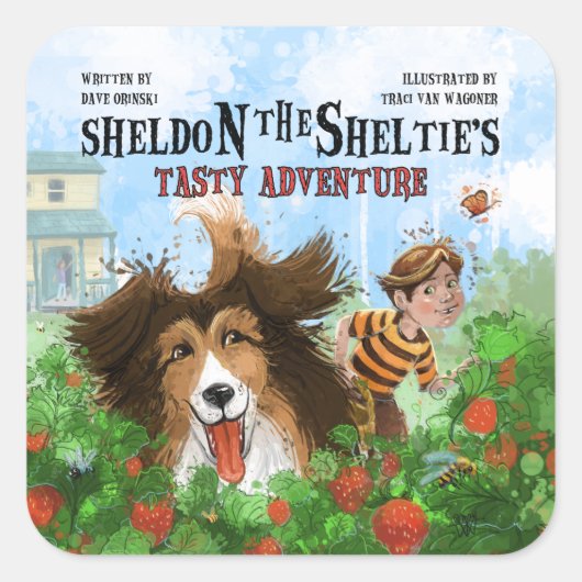 シェルドンシェットランド・ シープドッグ スクエアシール (正面)